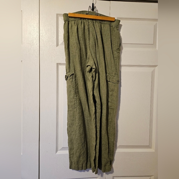 C&C California Sage Linen Cargo Pants - Picture 2 of 6